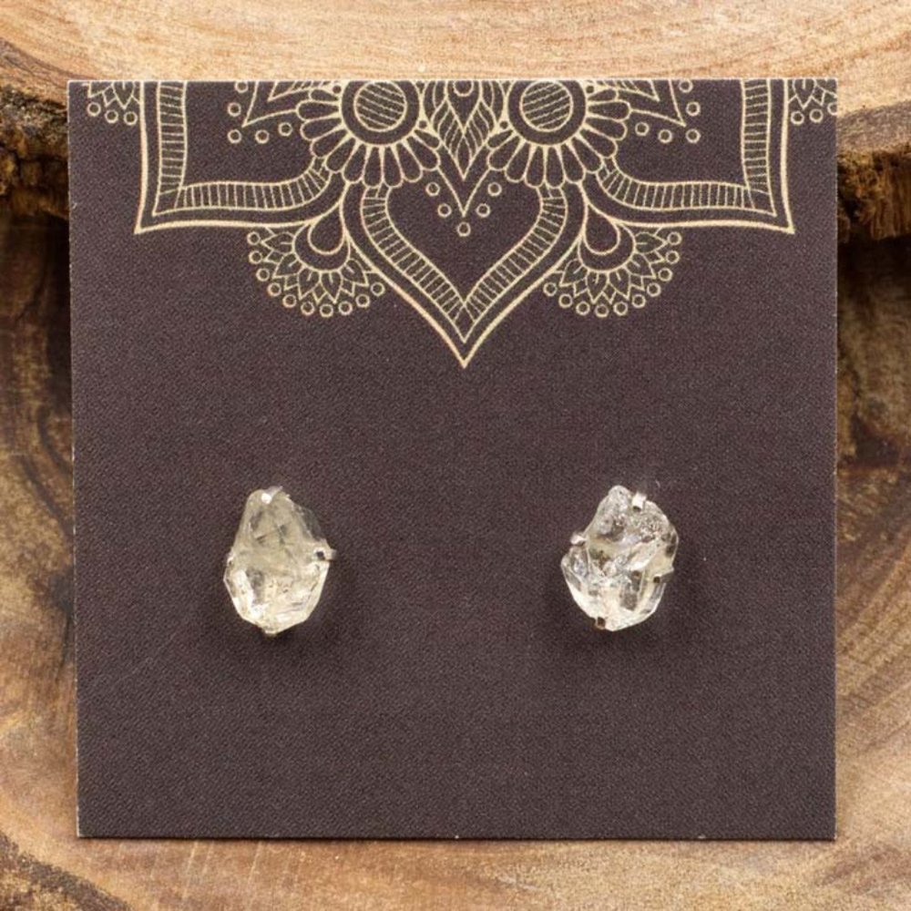 Herkimer Diamond Sterling Silver Crystal Stud Earrings - Choose the pair you wan